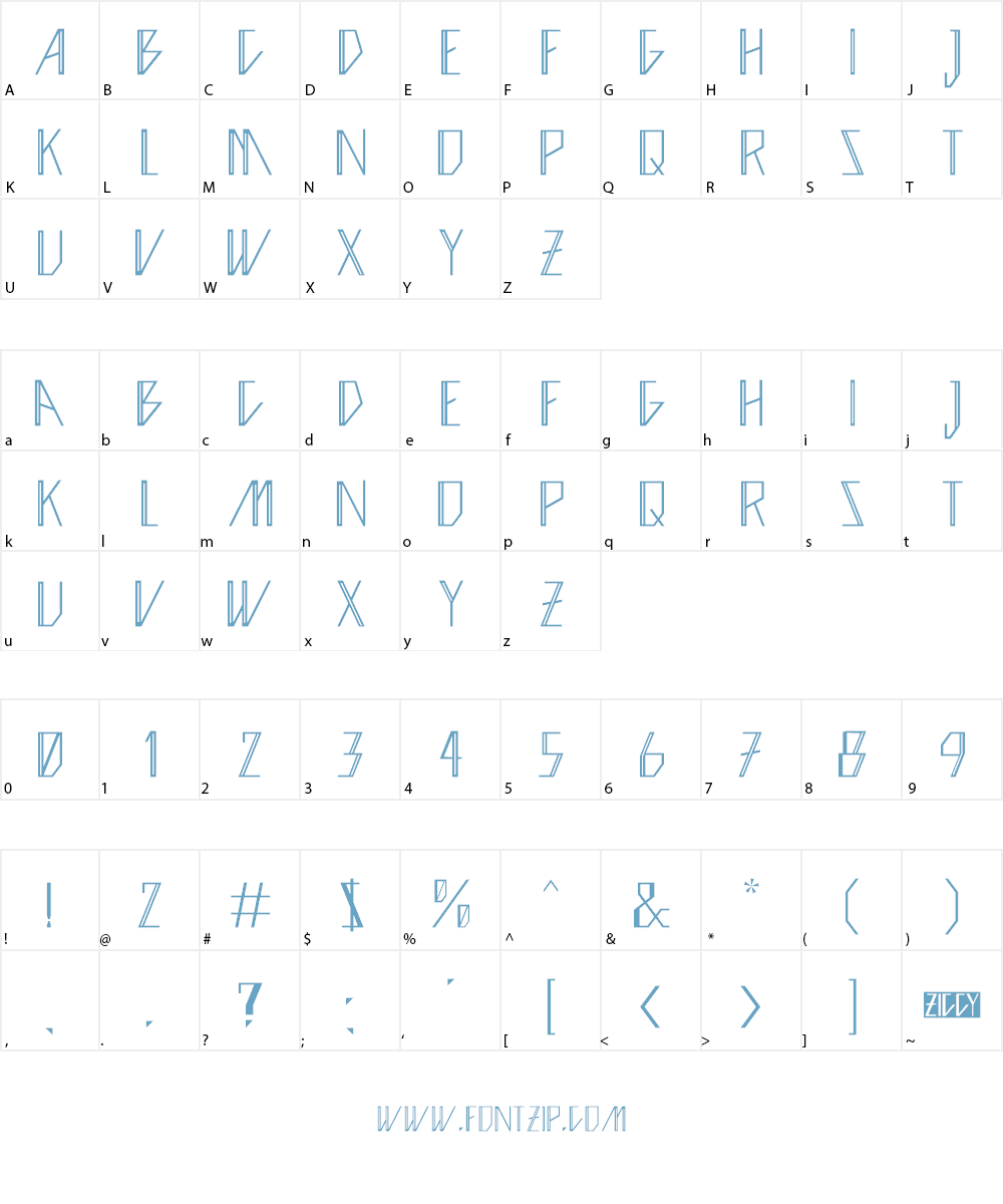 Ziggy Font Character